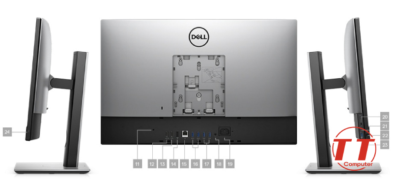 Dell All In One 7480 CH1 CPU Intel Core i5-10400T, RAM 8GB, SSD 256GB, màn 23.8 inch FHD 1920 x 1080