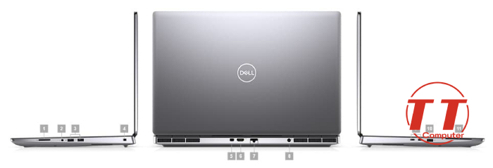 Dell Precision 7760 CH1 CPU Intel Core i7-11850H, RAM 32GB DDR4, SSD 512GB, VGA RTX A3000 6GB